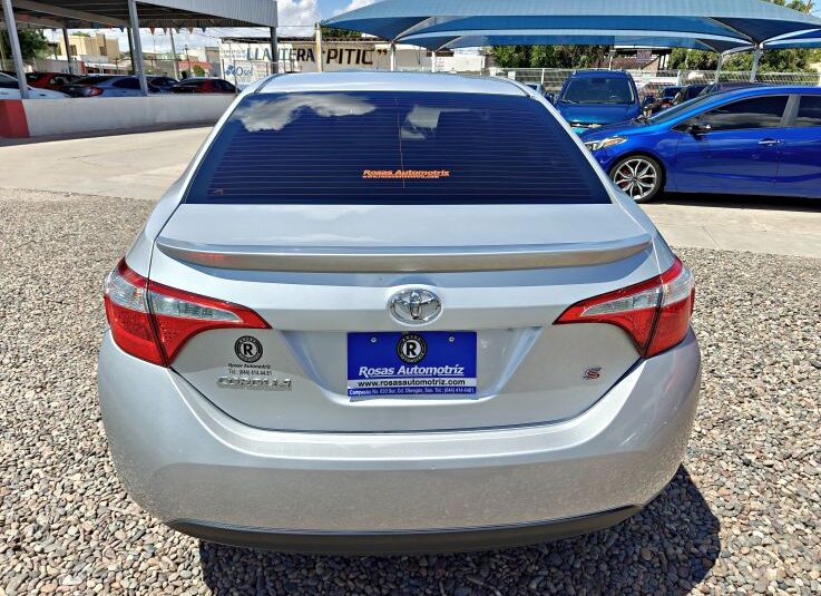 TOYOTA COROLLA S 2016 PLATA