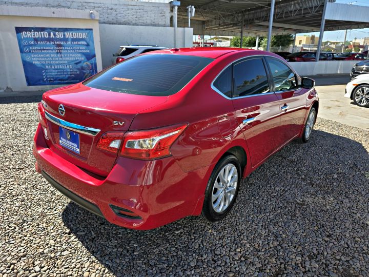 NISSAN SENTRA SV 2018 ROJO