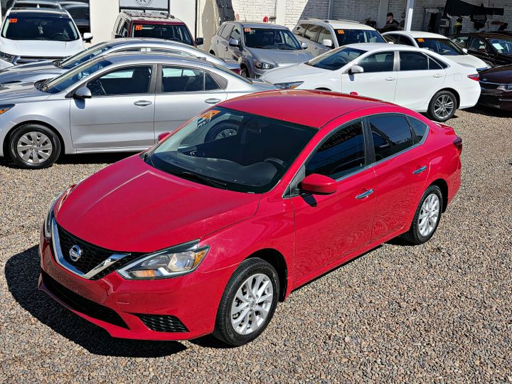 NISSAN SENTRA SV 2018 ROJO